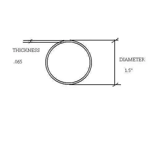 1.5" X .065 X 12'  Polished Brass Tubing