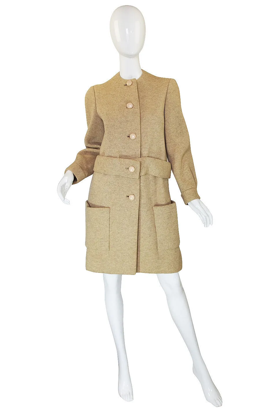 1950s Wool Norman Norell Camel Coat