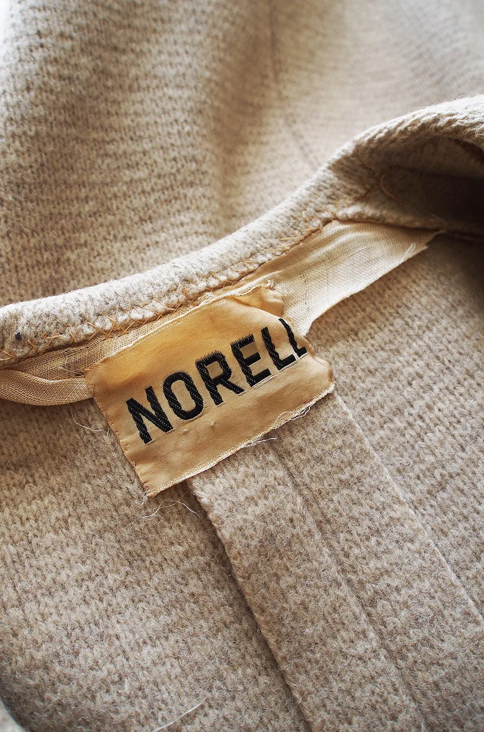 1950s Wool Norman Norell Camel Coat