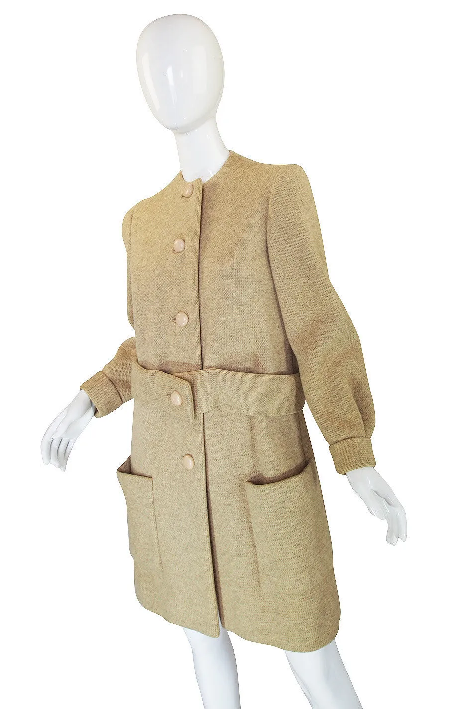 1950s Wool Norman Norell Camel Coat