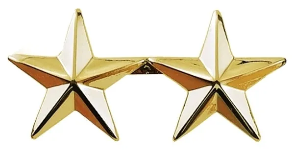 2 Stars, 2 Posts & Clutch Backs, Pairs, 1" High