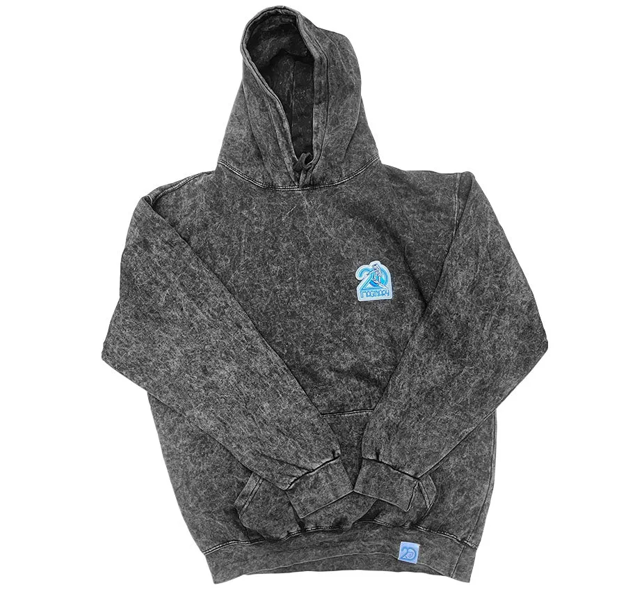 20 year anniversary MINERAL WASH Black Pullover Hoodie