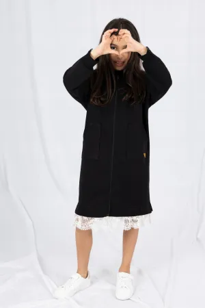 Adaptive Kids Sweatshirt Dress with Full Front Zipper and Easy-Undressing Sleeves