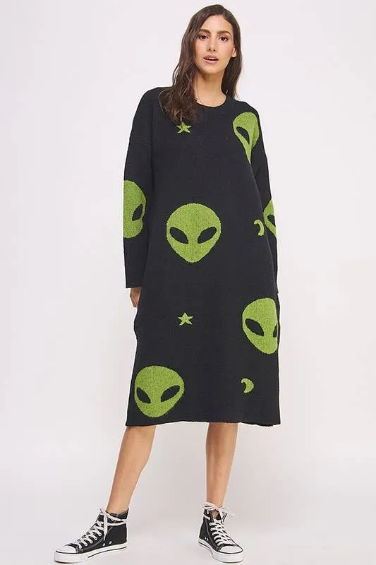 ALIEN OVERSIZED KNIT SWEATER DRESS