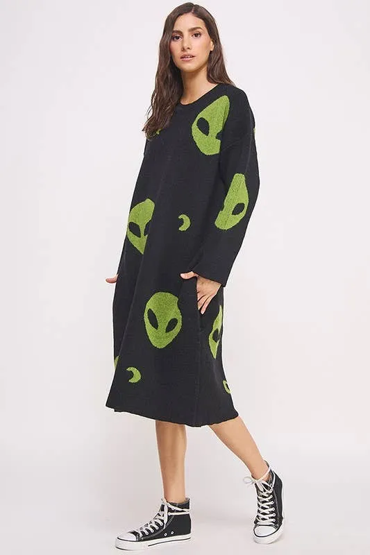 ALIEN OVERSIZED KNIT SWEATER DRESS