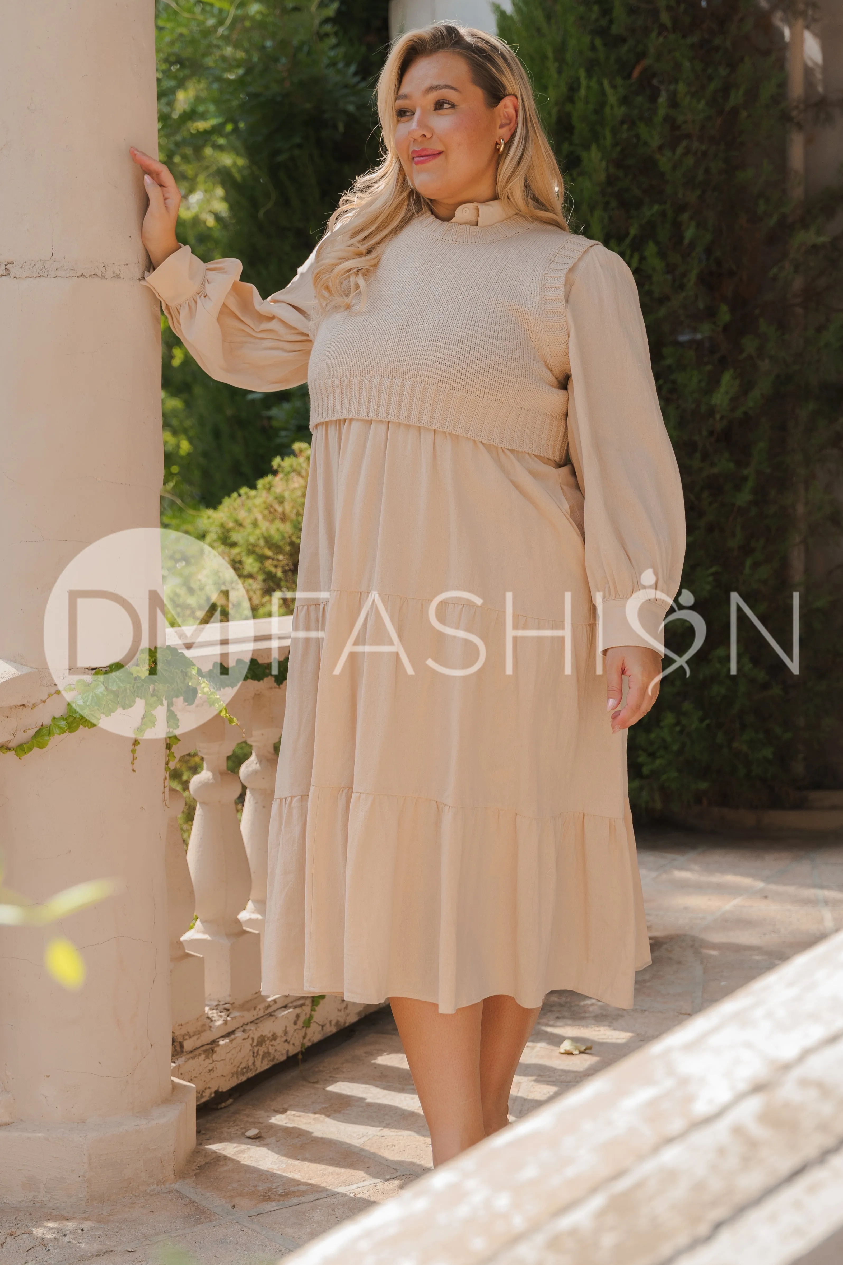 Angelica Almond Sweater Dress - DM Exclusive - Nursing Friendly - Restocked