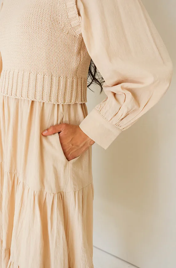 Angelica Almond Sweater Dress - DM Exclusive - Nursing Friendly - Restocked