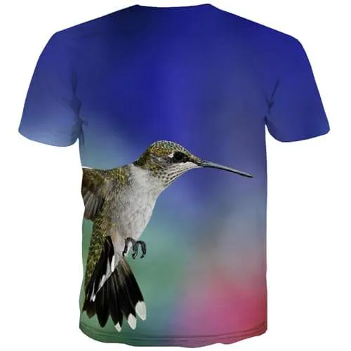 Animal T-shirt Men Bird T shirts Funny Street T-shirts 3d Harajuku Tshirts Casual Blue Shirt Print Short Sleeve Full Print