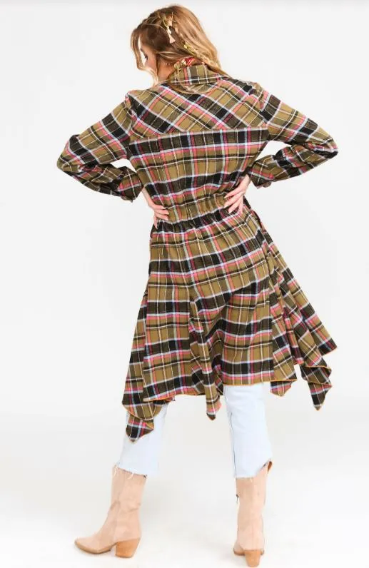 Aratta Coco Plaid Trench Coat