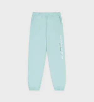 Athletic Club Sweatpant - Aqua/White