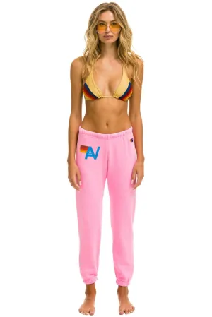 AVIATOR NATION LOGO SWEATPANTS - NEON PINK