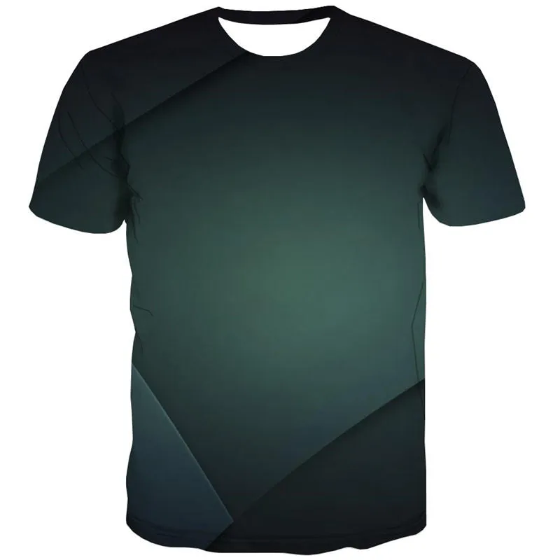 Black and green gradient irregular texture tshirt special texture Cool different art costume Casual men