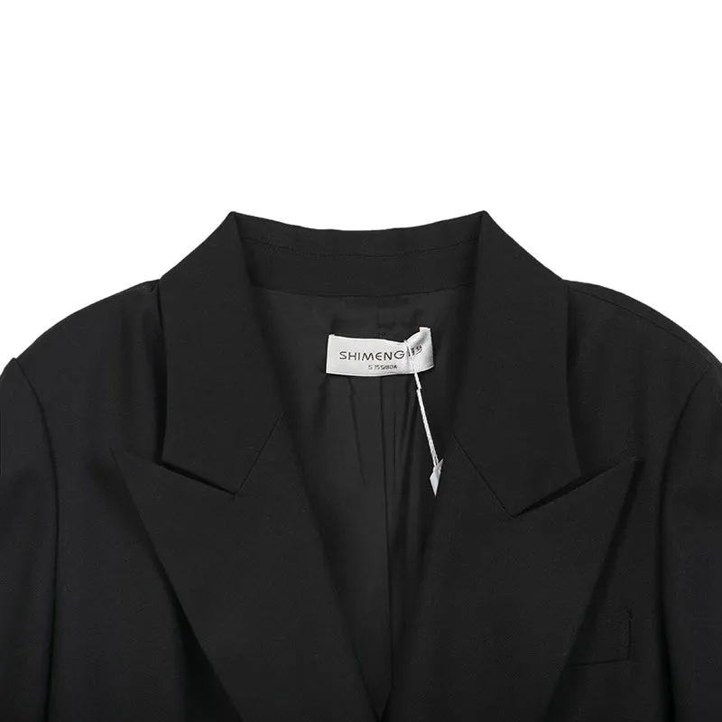 Black Extra Suit Blazer Trench Coats