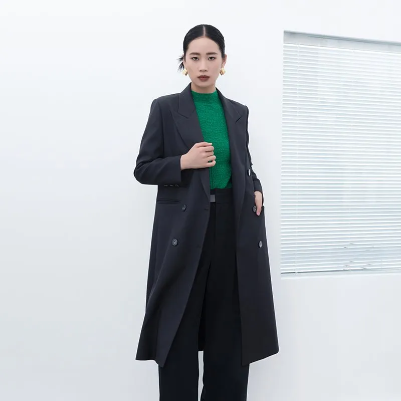 Black Extra Suit Blazer Trench Coats