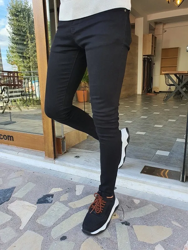 Black Slim Fit Pants for Men by GentWith.com | Worldwide Shipping