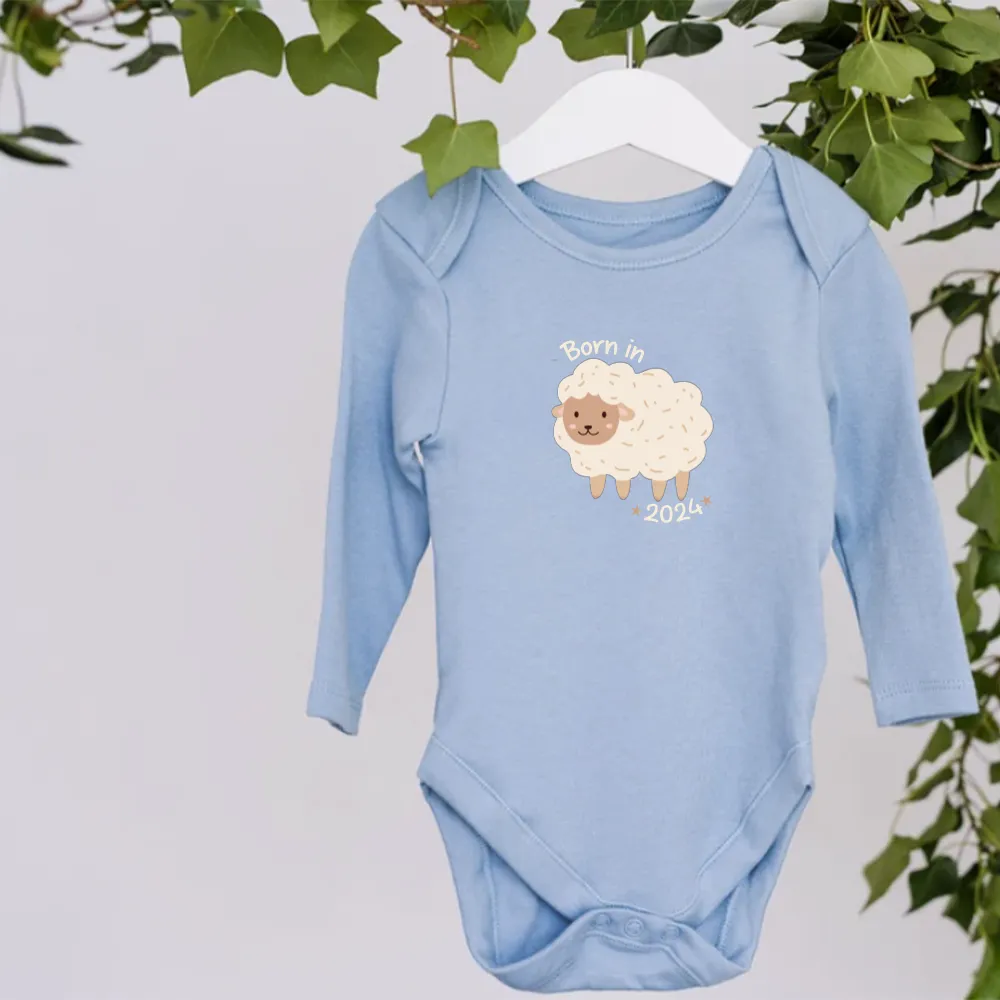 Born in 2024 Baby's Long Sleeve Bodysuit