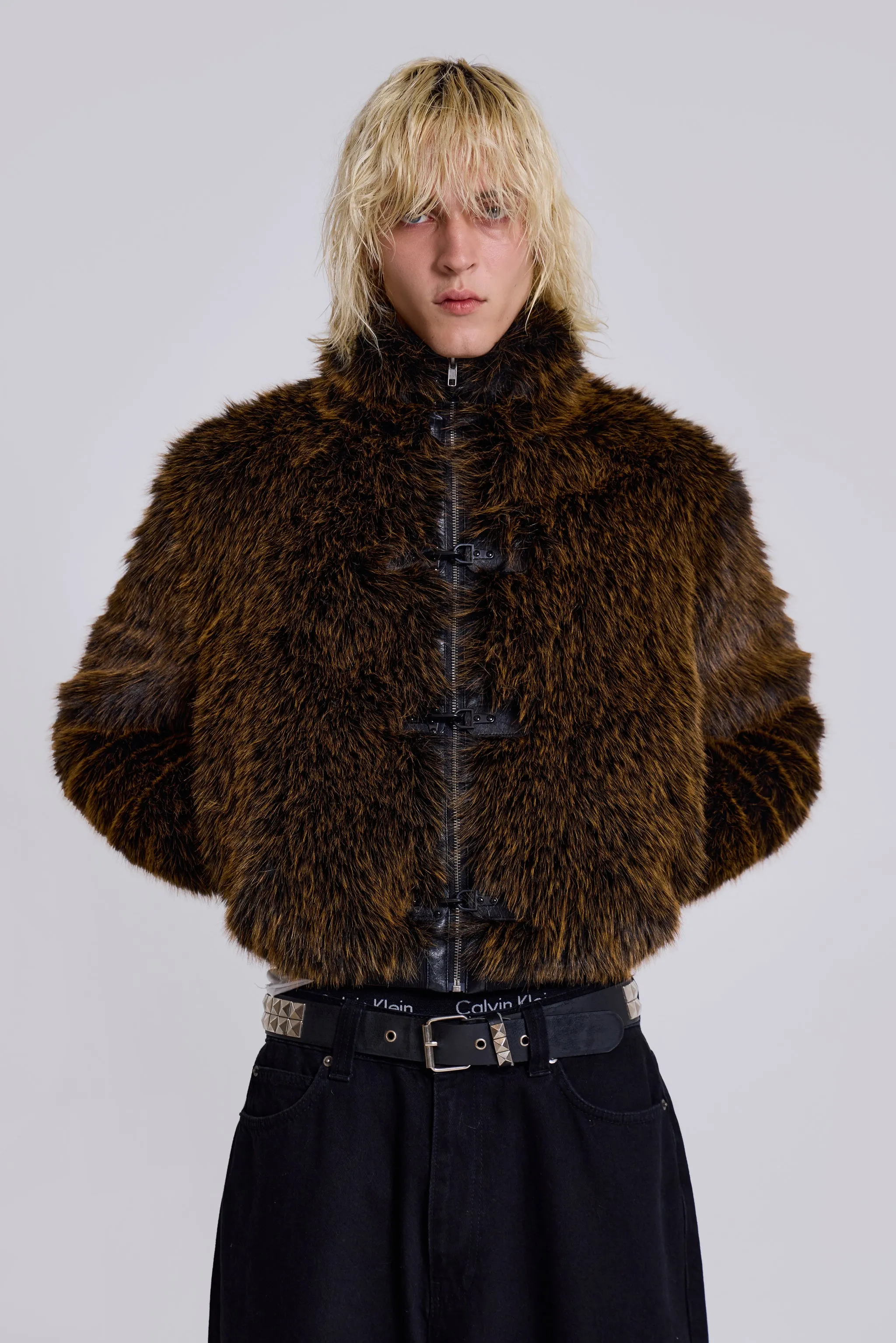 Brown Mendoza Faux Fur Jacket