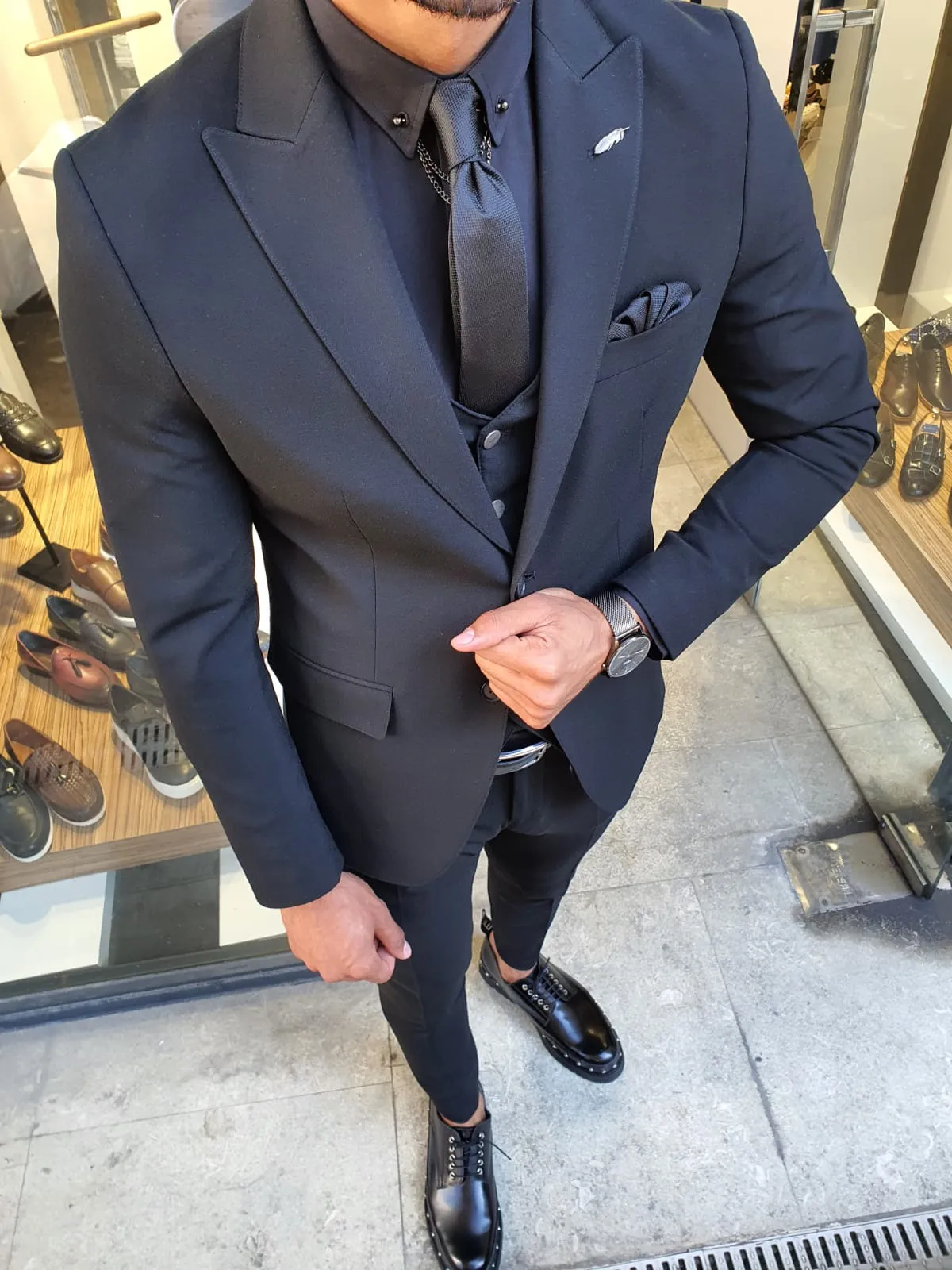 Buy Black Slim Fit Suit by GentWith.com with Free Shipping