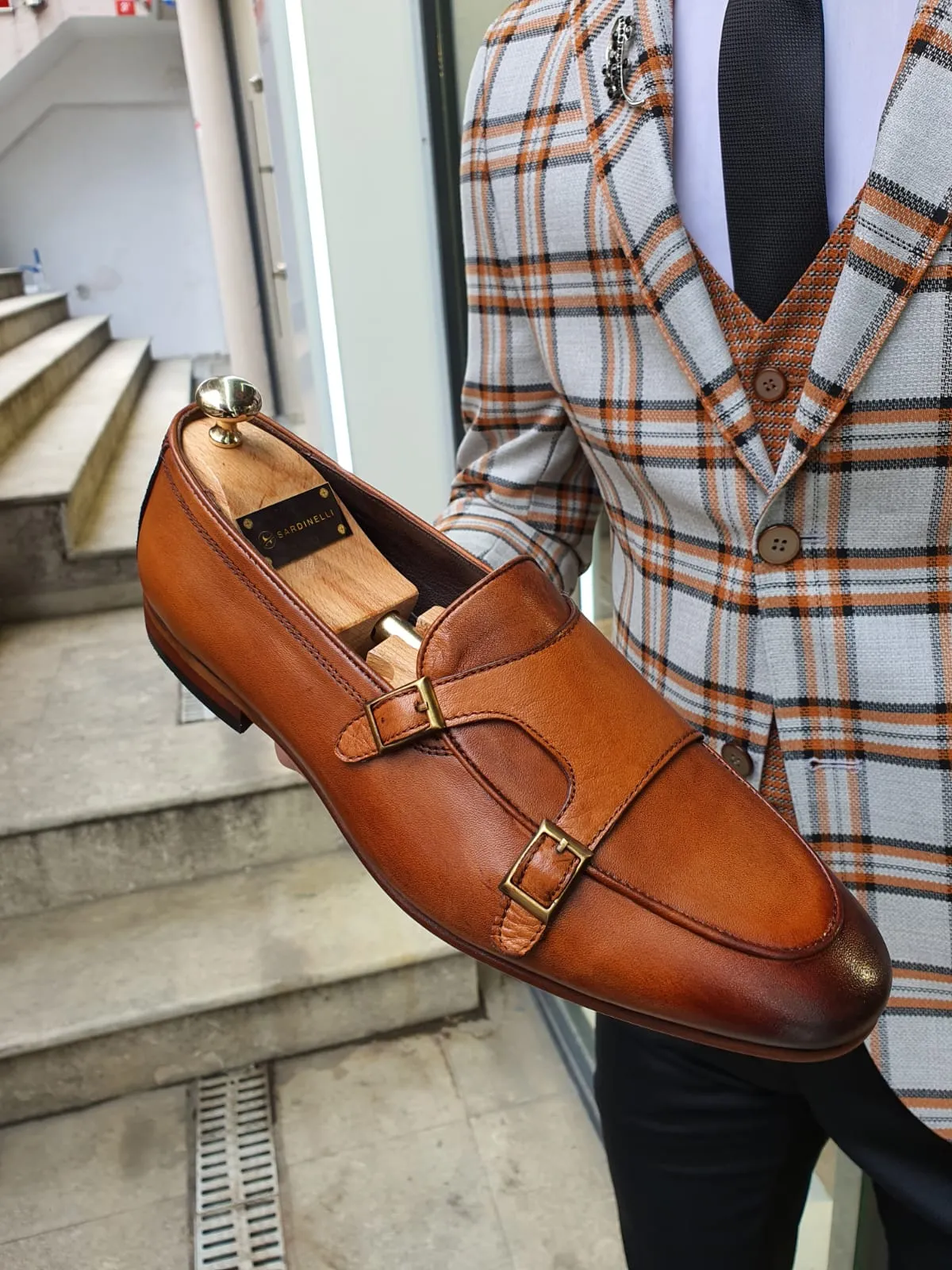 Buy Brown Double Monk Strap Loafer by GentWith | Free Shipping