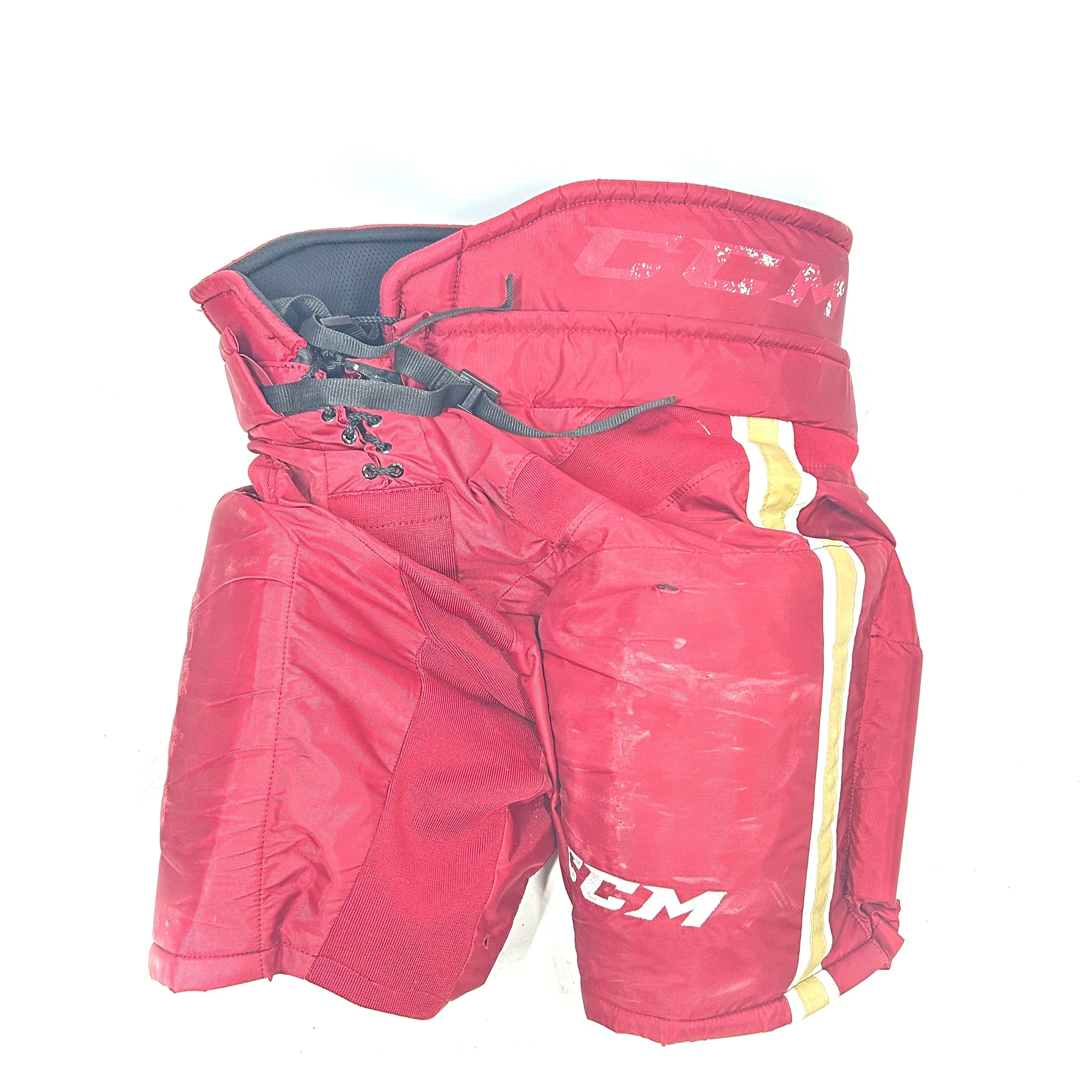 CCM HP31 - Used CHL Pro Stock Hockey Pants (Maroon/Beige/White)