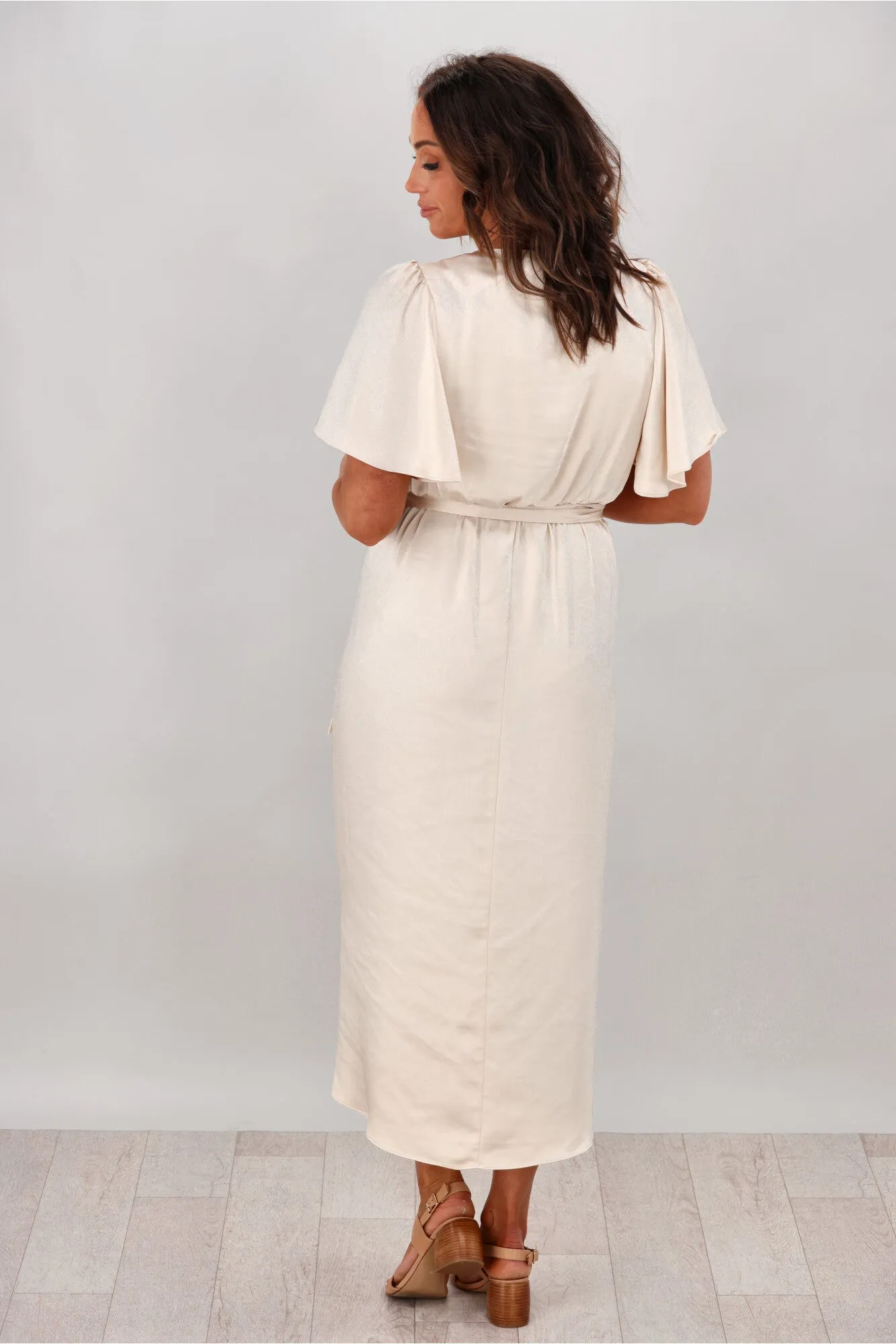 Celebration by Shine On Shona Midi Dress Champagne