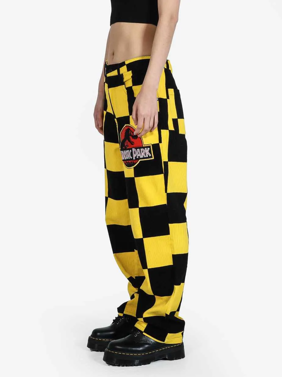 Checkered Yellow Corduroys