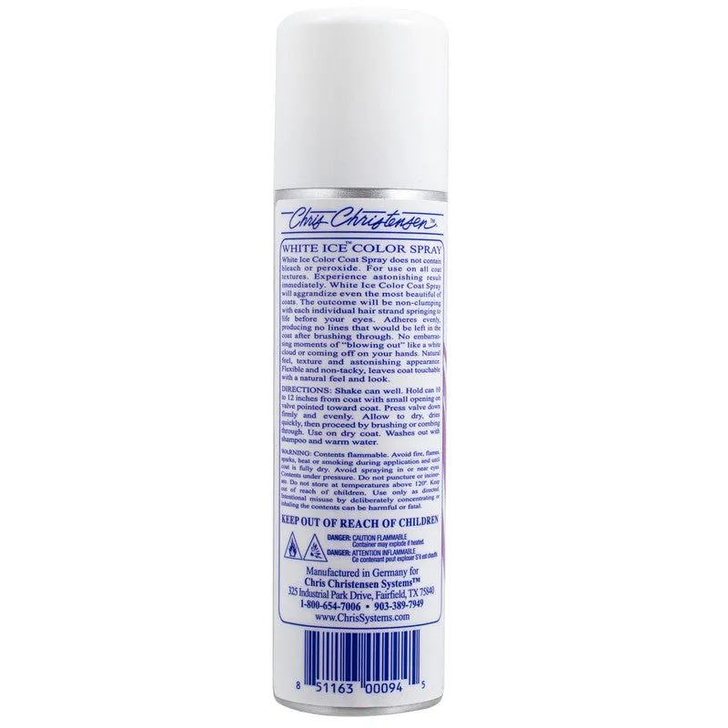 Chris Christensen White Ice Intense White Coat Spray For Dogs, 3oz