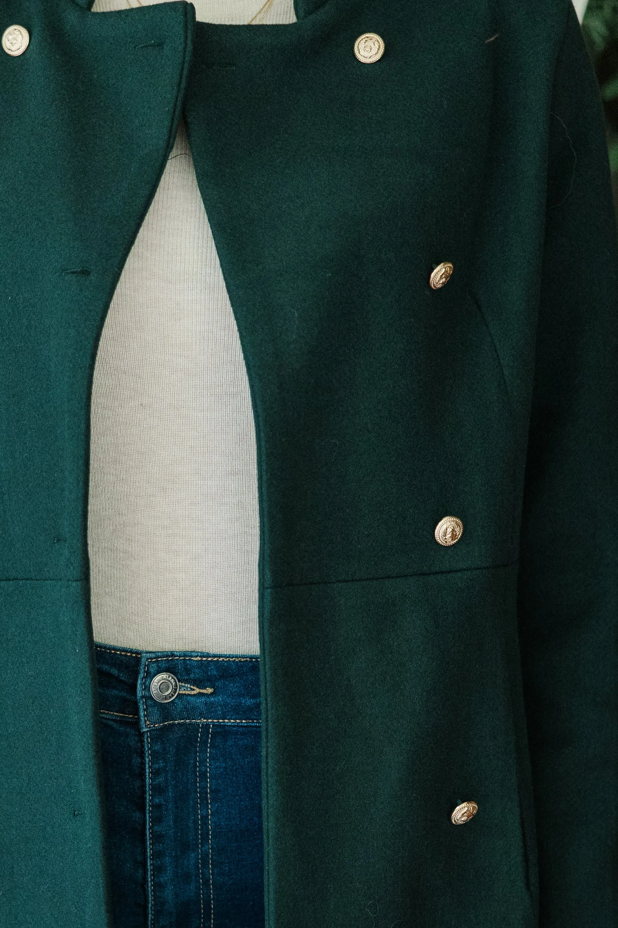 City Streets Hunter Green Coat