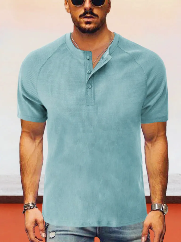 Classic Short Sleeves Henley Shirt