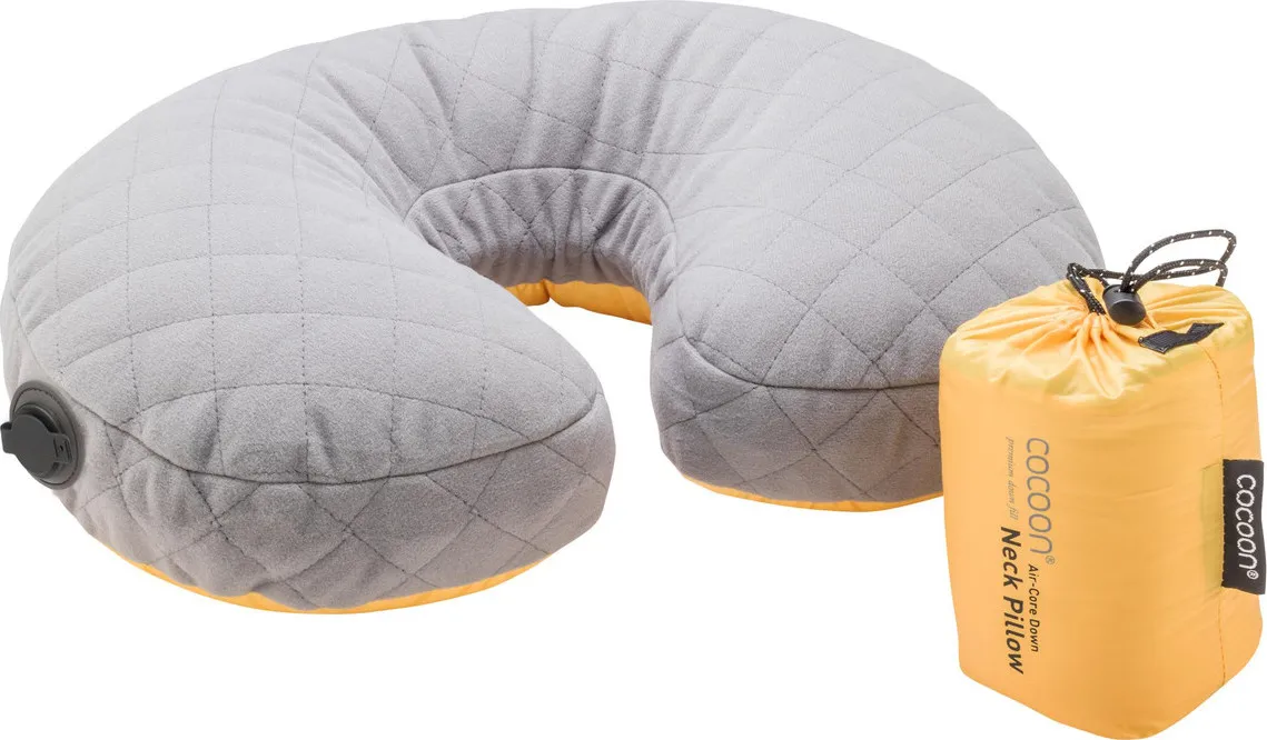 Cocoon Air-Core Down U-Shaped Neck Pillow Sunflower/Grey | Buy Cocoon Air-Core Down U-Shaped Neck Pillow Sunflower/Grey here | Outnorth