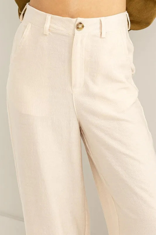 Corduroy Pants- Cream