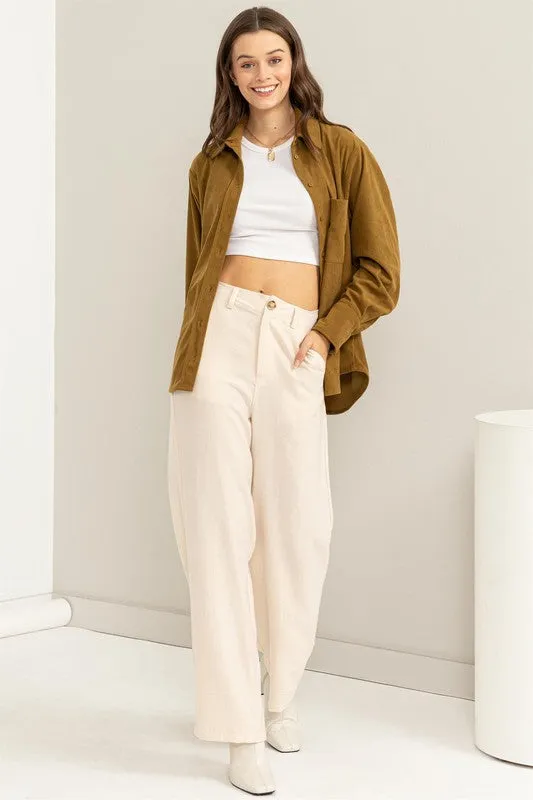 Corduroy Pants- Cream