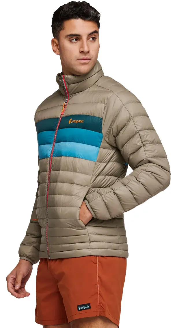 Cotopaxi Men&#x27;s Fuego Down Jacket Stone Stripes | Buy Cotopaxi Men&#x27;s Fuego Down Jacket Stone Stripes here | Outnorth