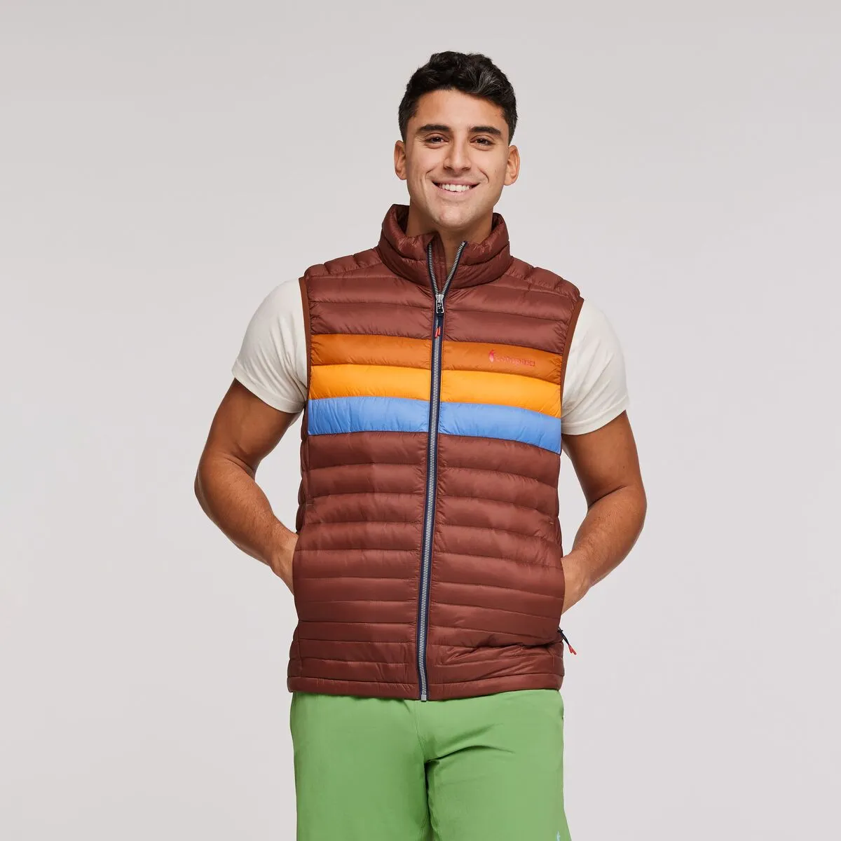 Cotopaxi Men&#x27;s Fuego Down Vest Acorn Stripes | Buy Cotopaxi Men&#x27;s Fuego Down Vest Acorn Stripes here | Outnorth