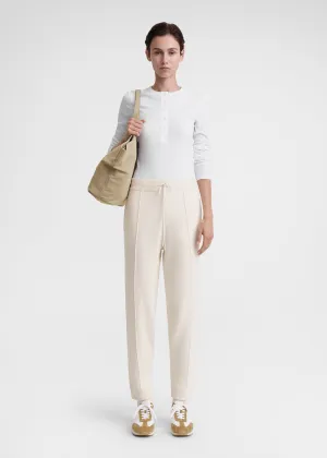 Cotton cashmere sweatpants macadamia