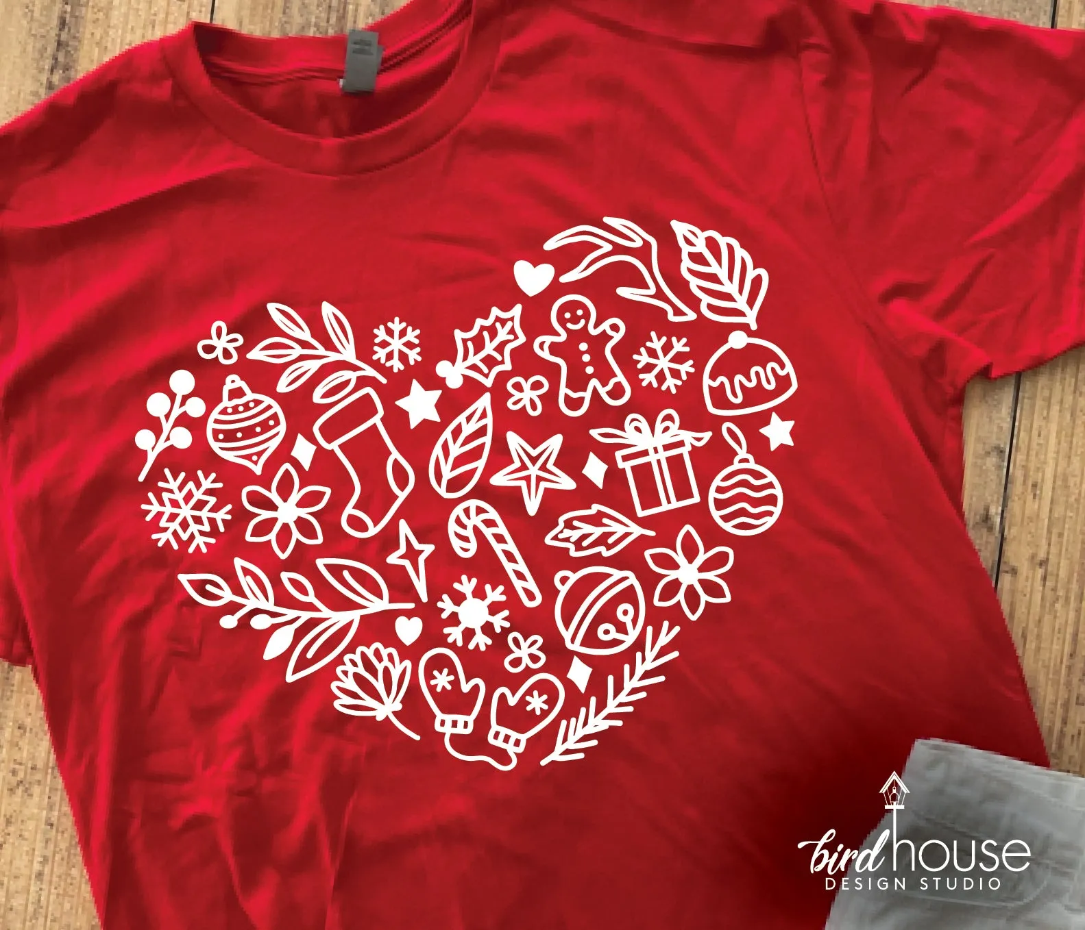 Cute Christmas Icons Heart Shirt