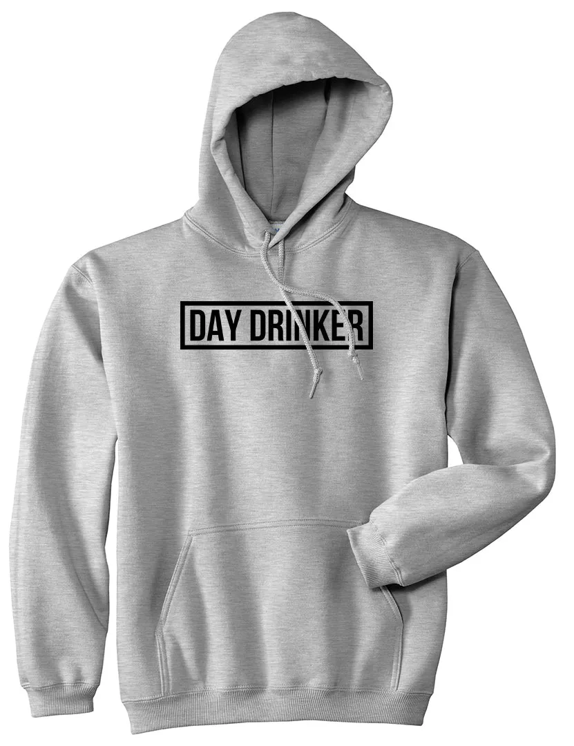 Day Drinker Box Logo Mens Pullover Hoodie