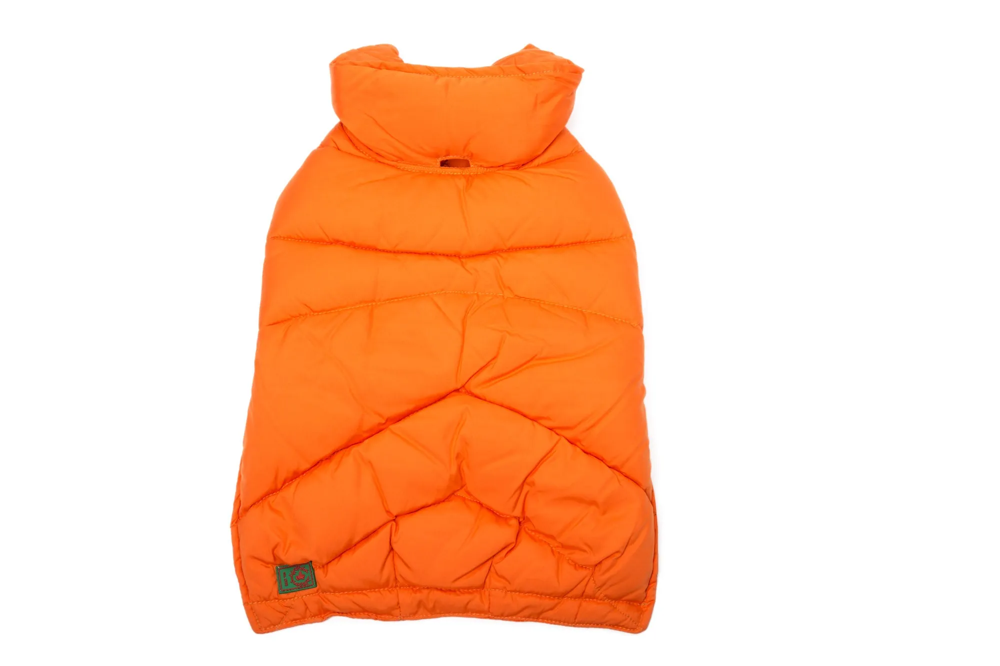 Down Puffer Coat Orange, Loden & Black