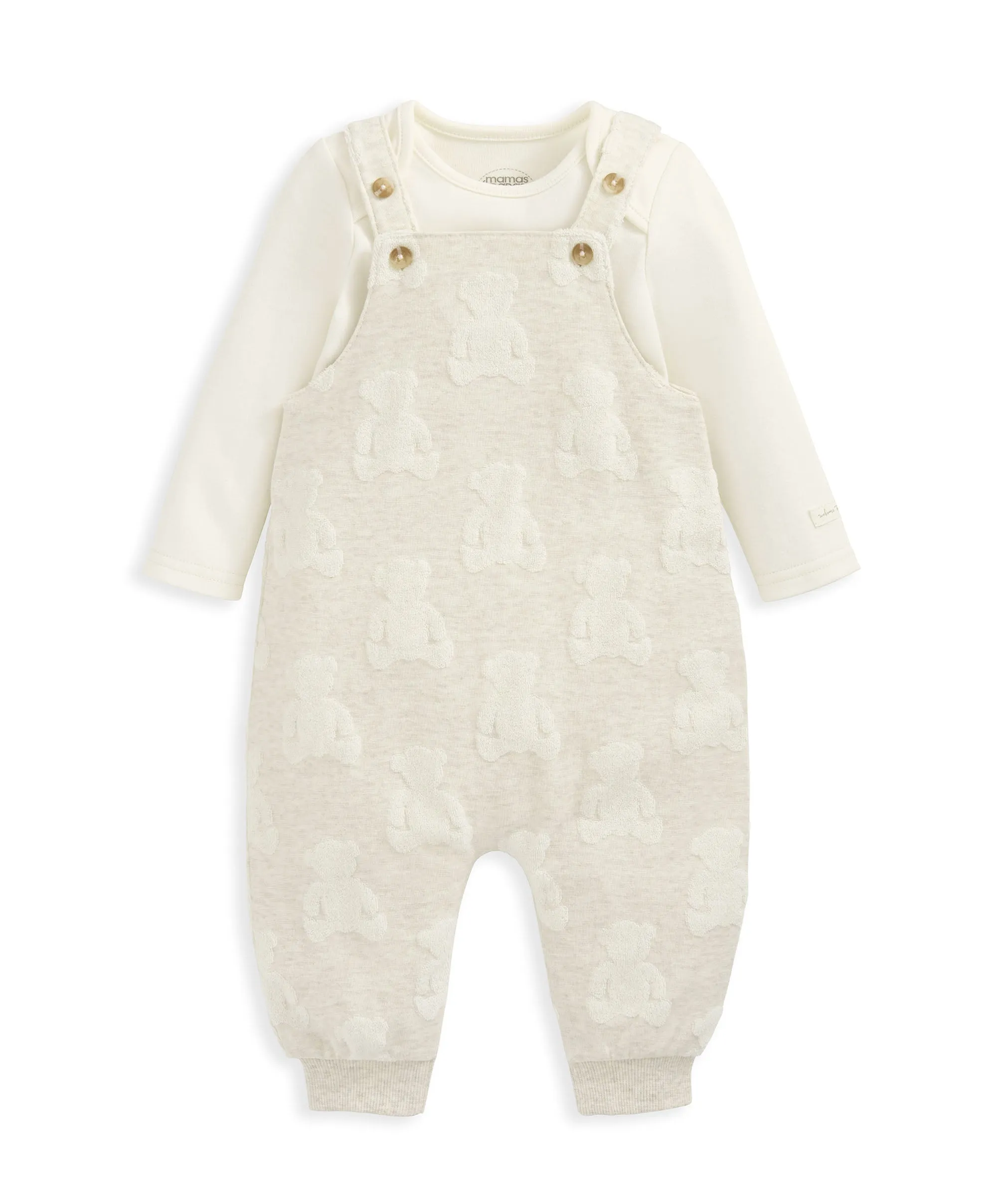 Dungarees & Bodysuit Outfit set - Teddy Bear