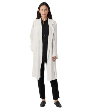 Eileen Fisher Silk Georgette Crepe Trench Coat