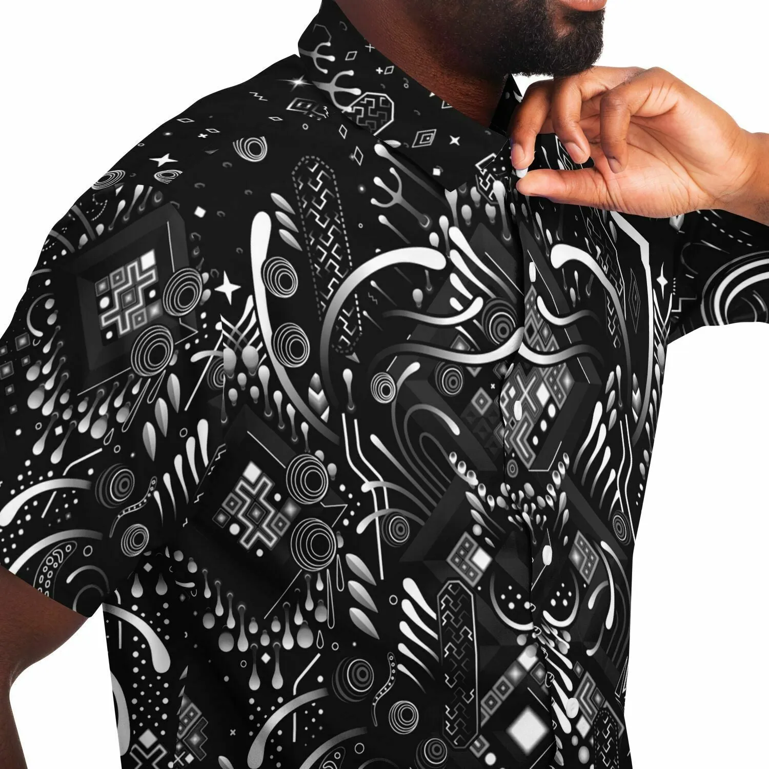 ELEMENTAL JUNGLE Short Sleeve Button Down Shirt | TAS