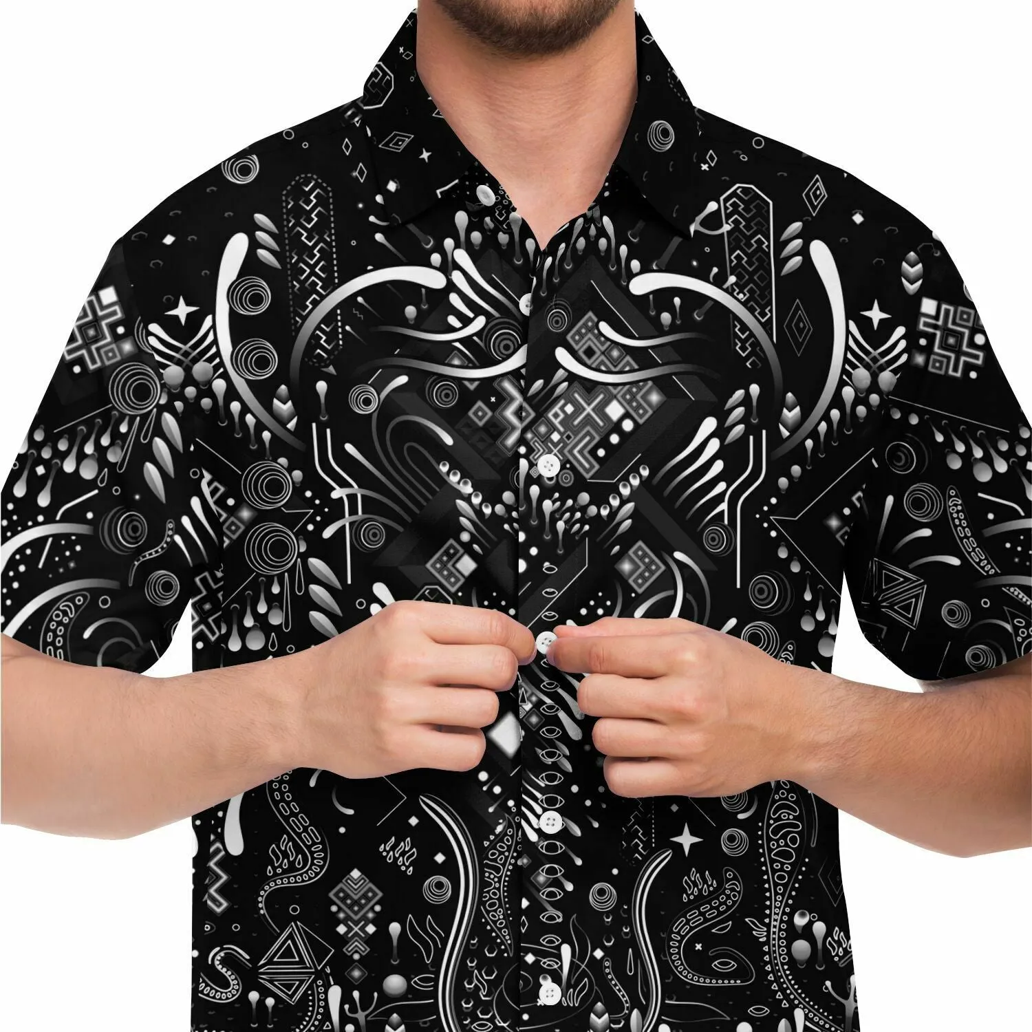 ELEMENTAL JUNGLE Short Sleeve Button Down Shirt | TAS