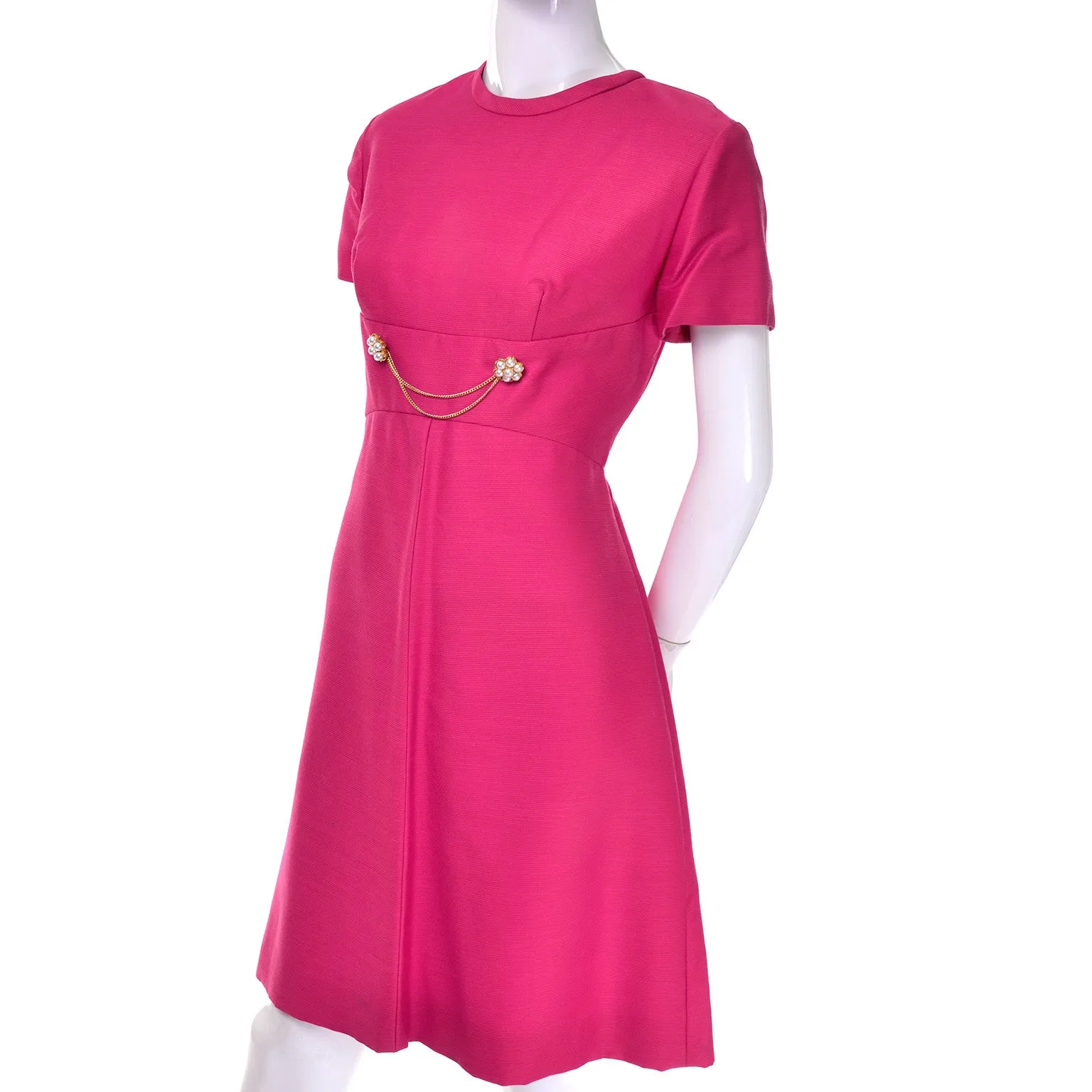 Emma Domb 1960s Perfect Pink Vintage Dress Coat Suit Ensemble