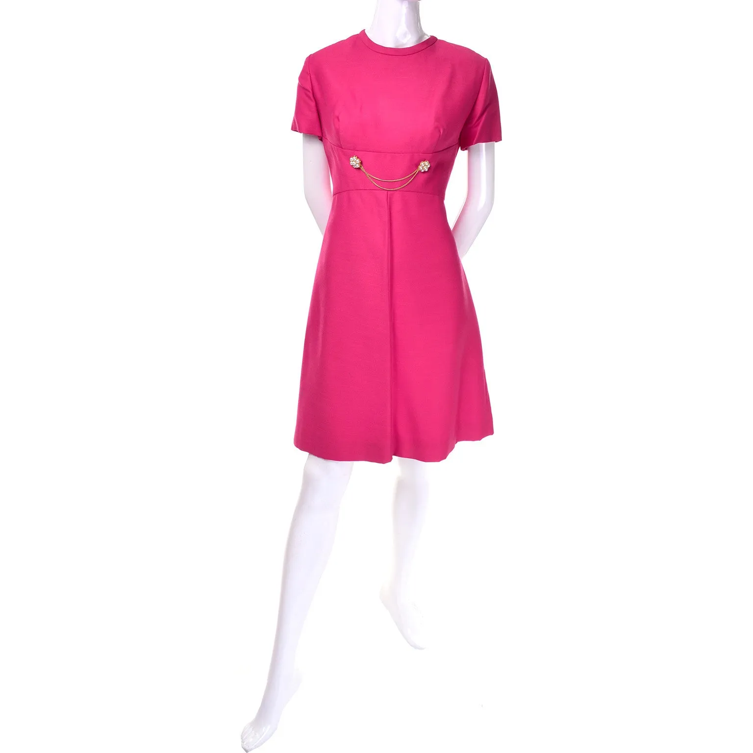 Emma Domb 1960s Perfect Pink Vintage Dress Coat Suit Ensemble