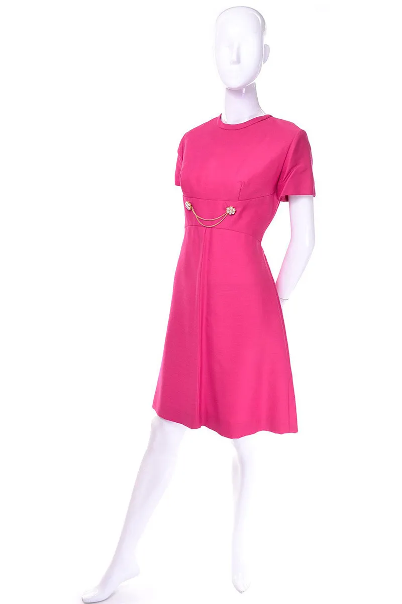 Emma Domb 1960s Perfect Pink Vintage Dress Coat Suit Ensemble