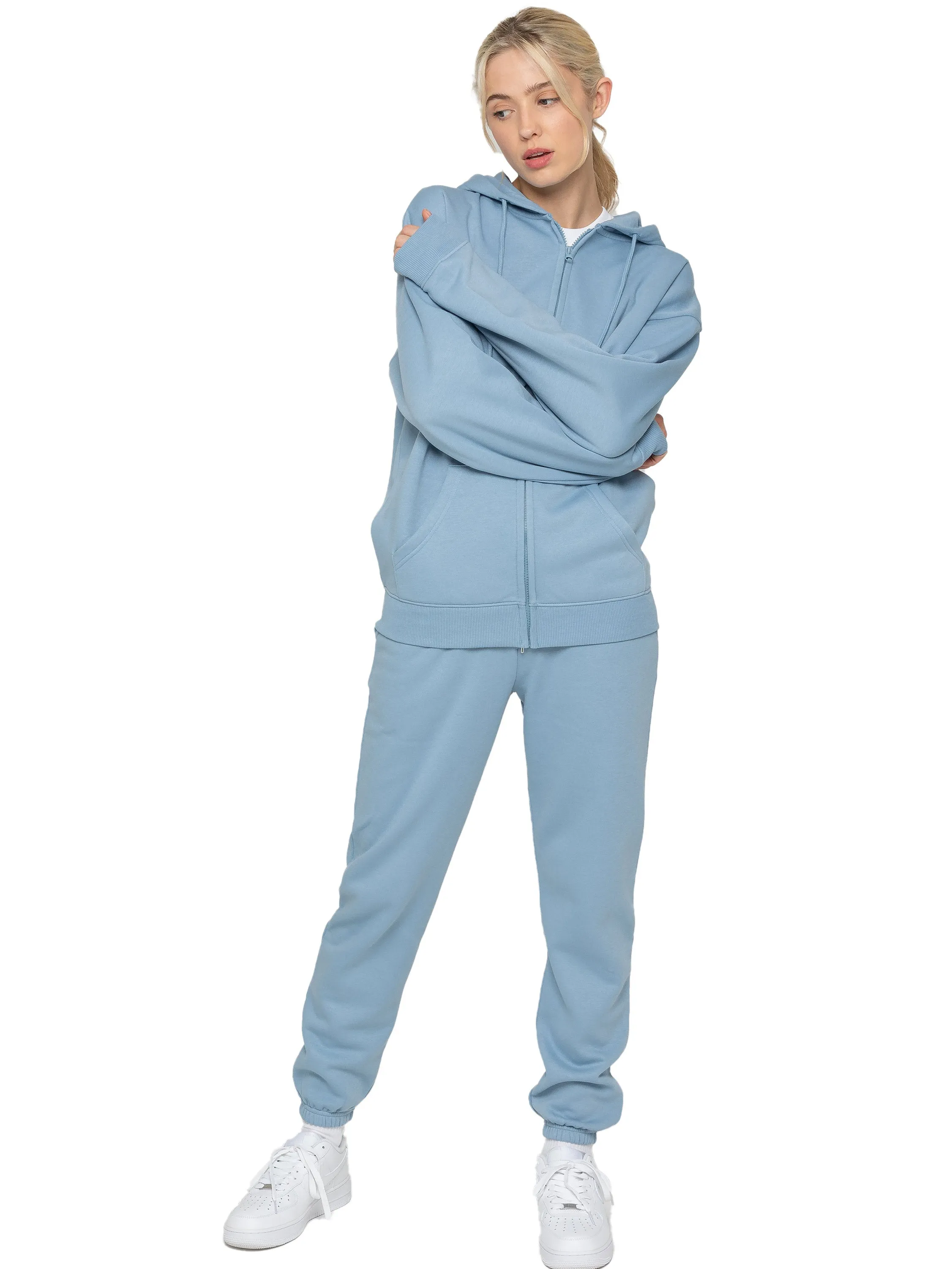 Enzo | Womens Oversized Zip Hoodie Tracksuit Set