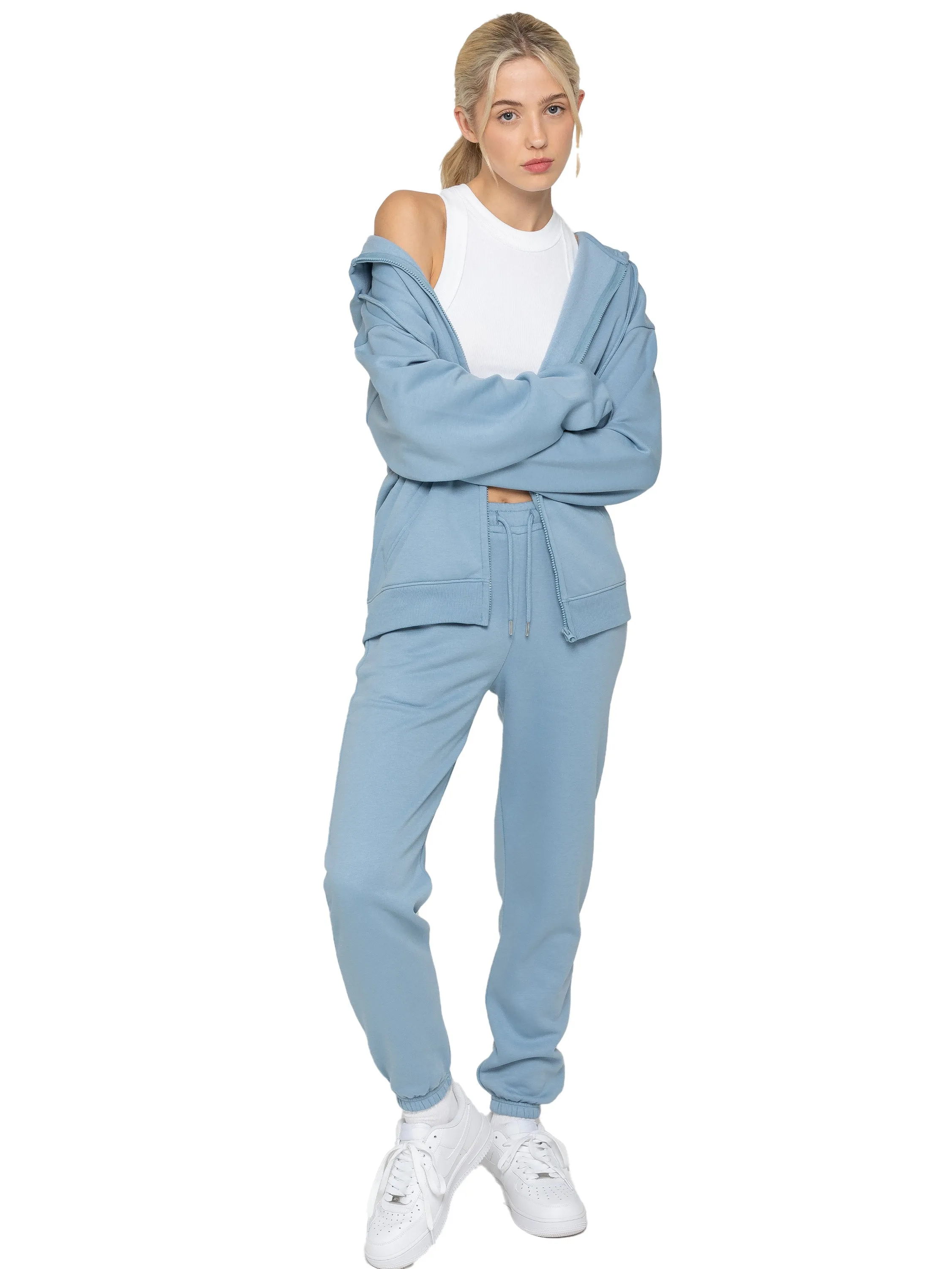 Enzo | Womens Oversized Zip Hoodie Tracksuit Set