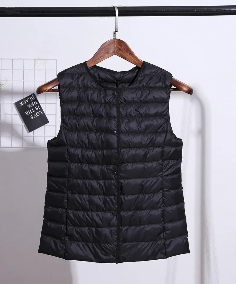 Fitaylor Ultra Light White Duck Down Vest Thin Coat