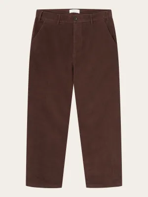 FLINT wide corduroy chino pants - Deep Mahogany