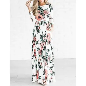 Floral Print Maxi Dress